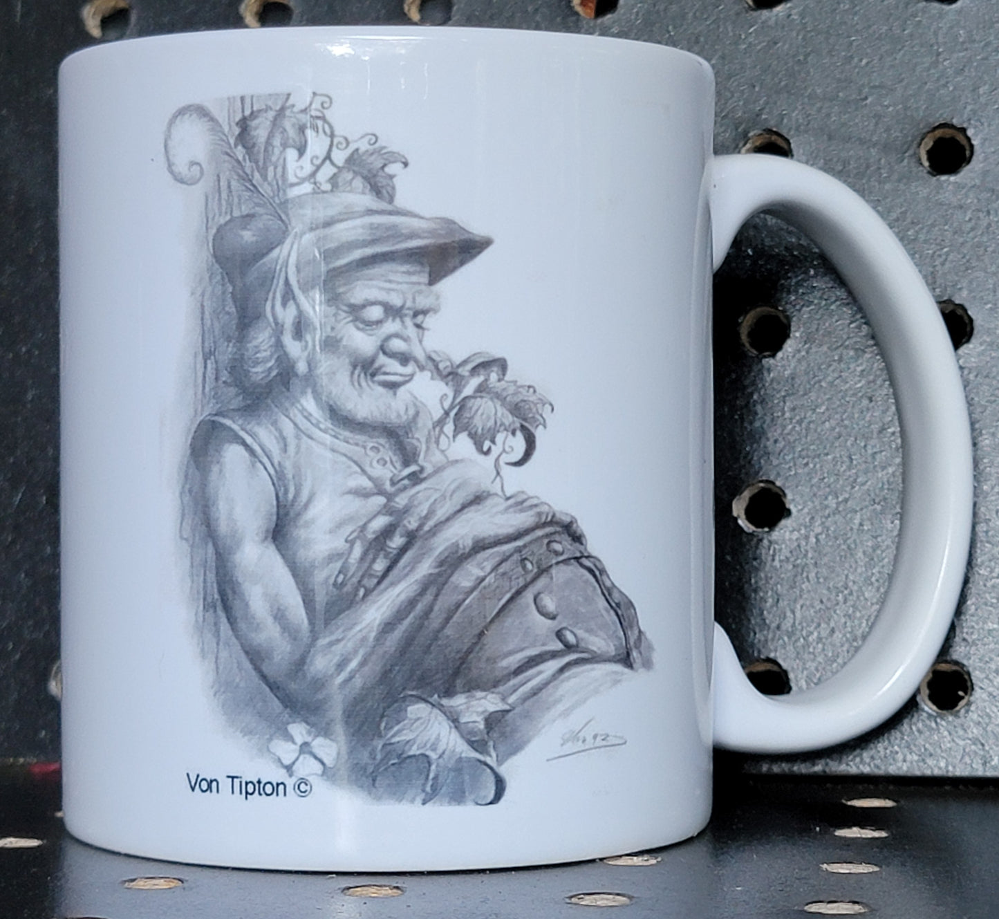 Coffee cup with "Sleeper" drawing by Von Tipton
